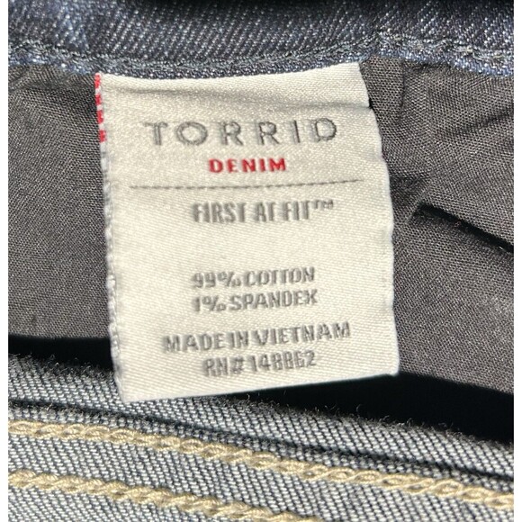Torrid Blue Jeans Denim Pants Womens Size 24 R Slim Boot First at Fit Stretch - Picture 4 of 6